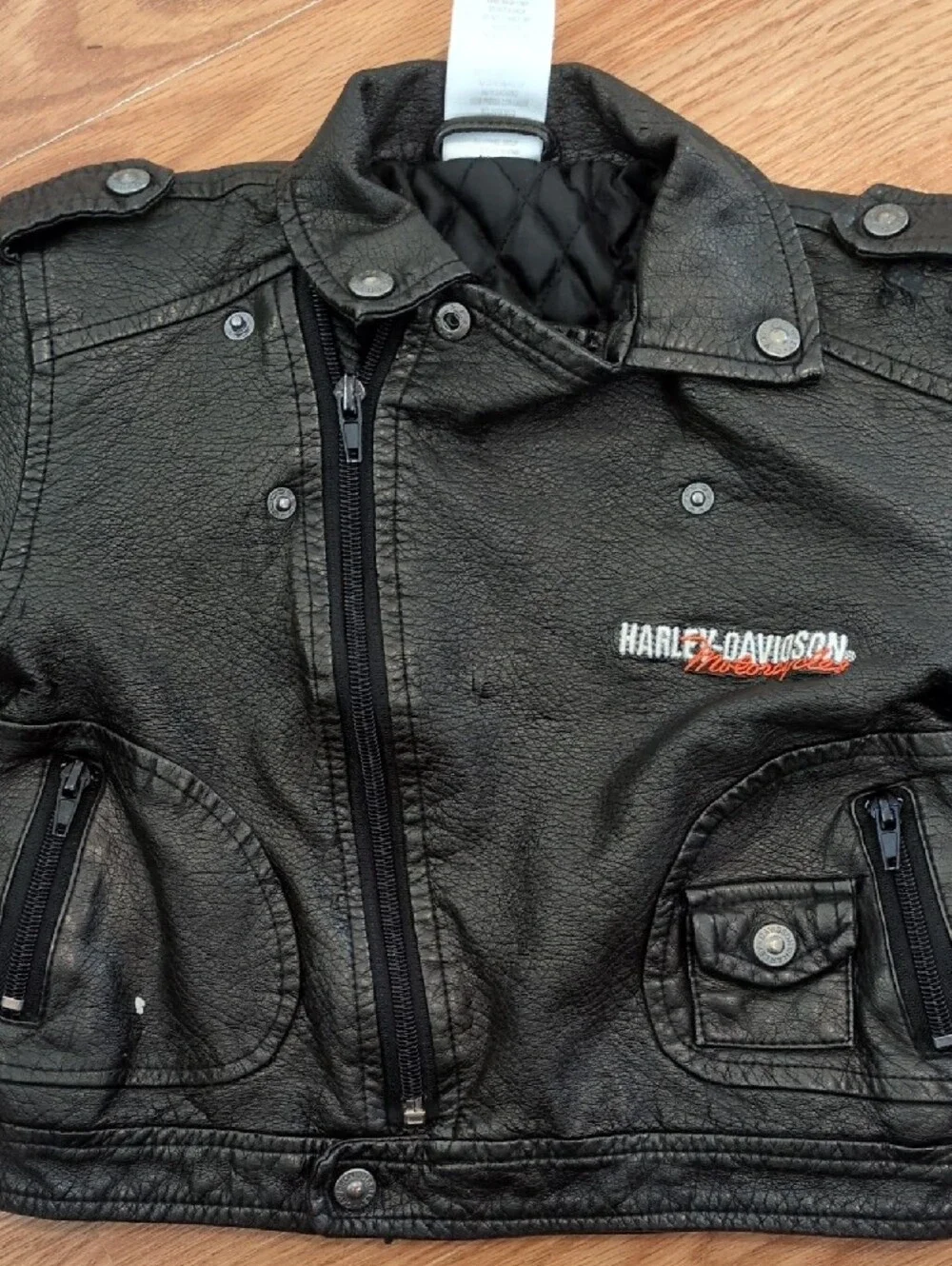 Harley-Davidson Kids Black Faux Leather Biker Jacket